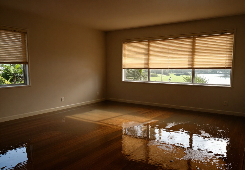 Water-damaged basement in Point Piper before cleanup